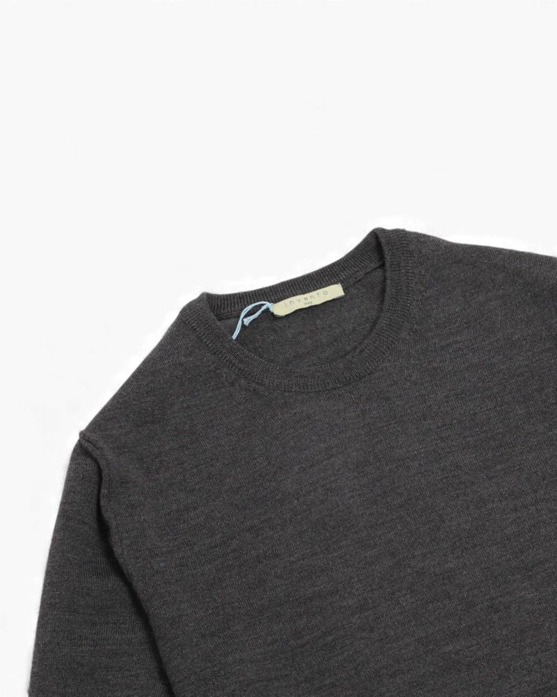 Anthracite Extrafine Merino Crewneck Sweater