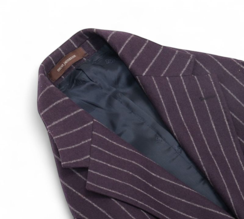 Navy Chalk Striped 3-Piece Flannel Suit