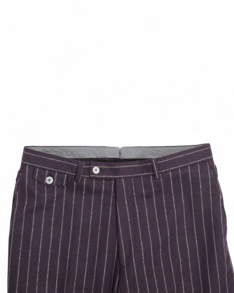 Navy Chalk Striped 3-Piece Flannel Suit