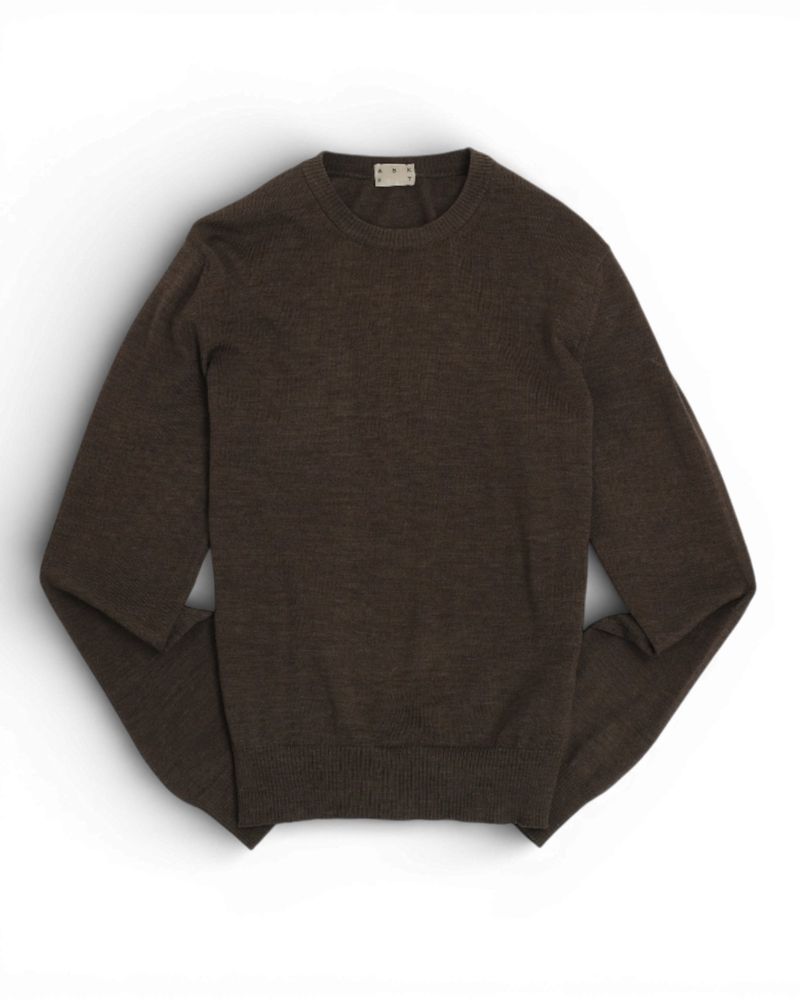 Dark Mud Merino Crewneck