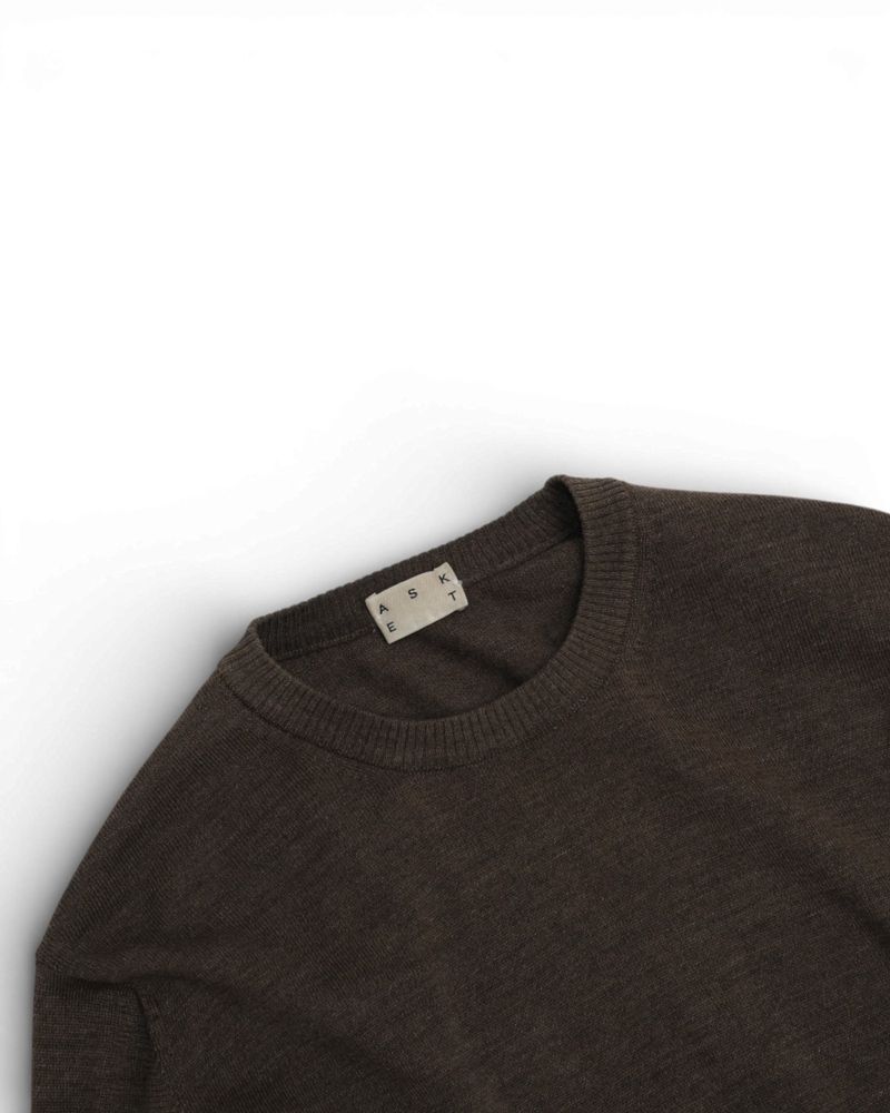 Dark Mud Merino Crewneck