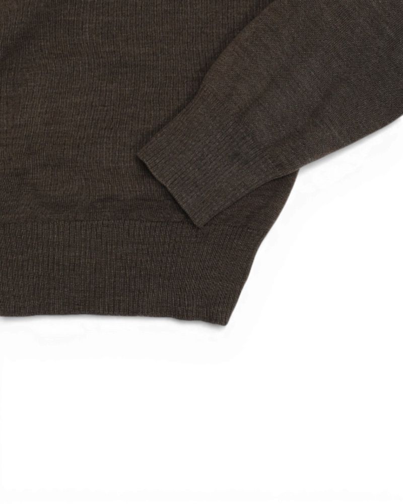 Dark Mud Merino Crewneck
