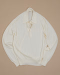 Cream Nonpareil Collo Americano Long-Sleeve Polo by Rubato