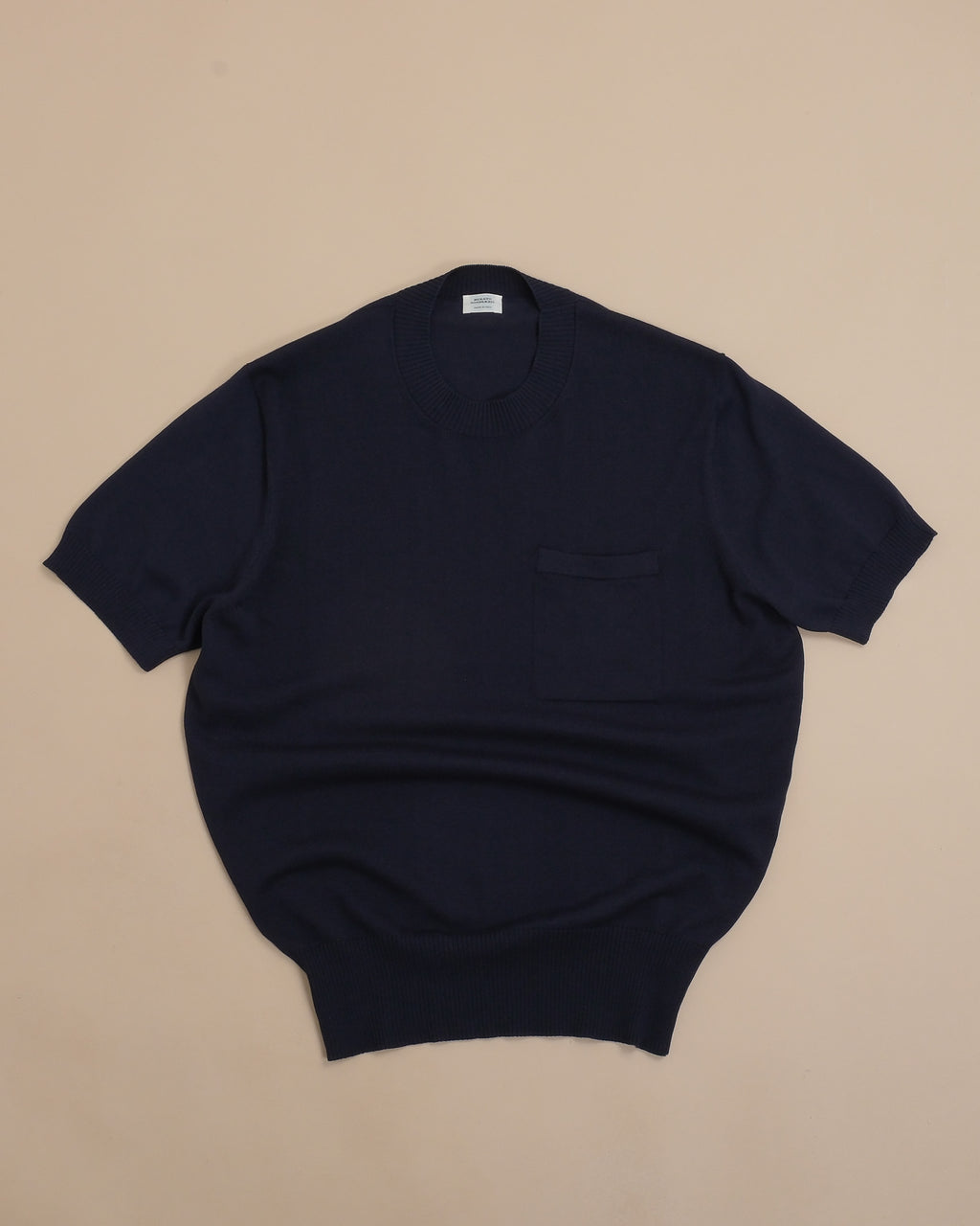 The Navy Cotton Nonpareil T-Shirt by Rubato.