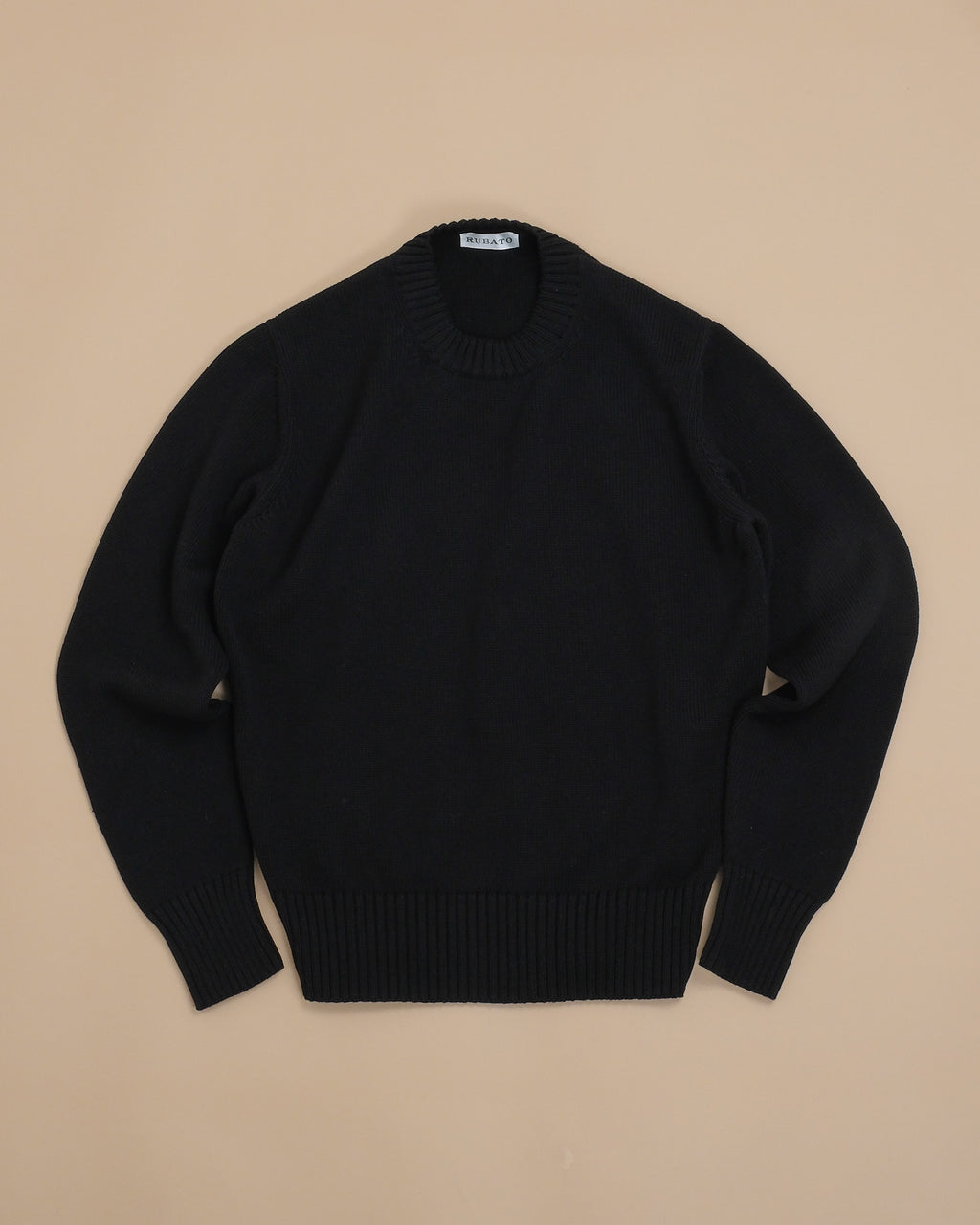 Nero Cotton Heavy Crewneck by Rubato.