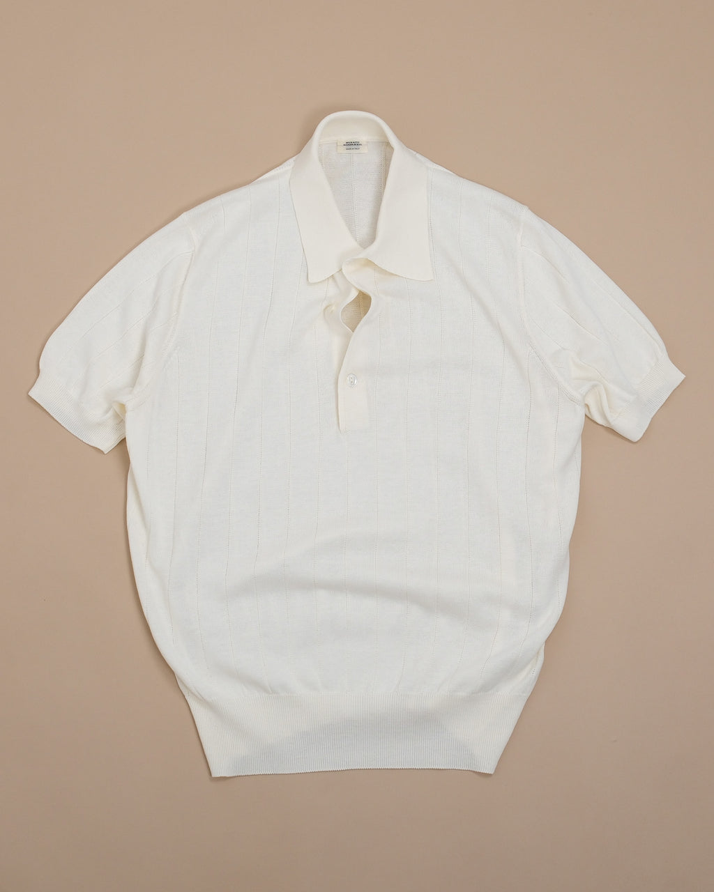 Rubato Nonpareil Collo Americano short-sleeve polo in cream