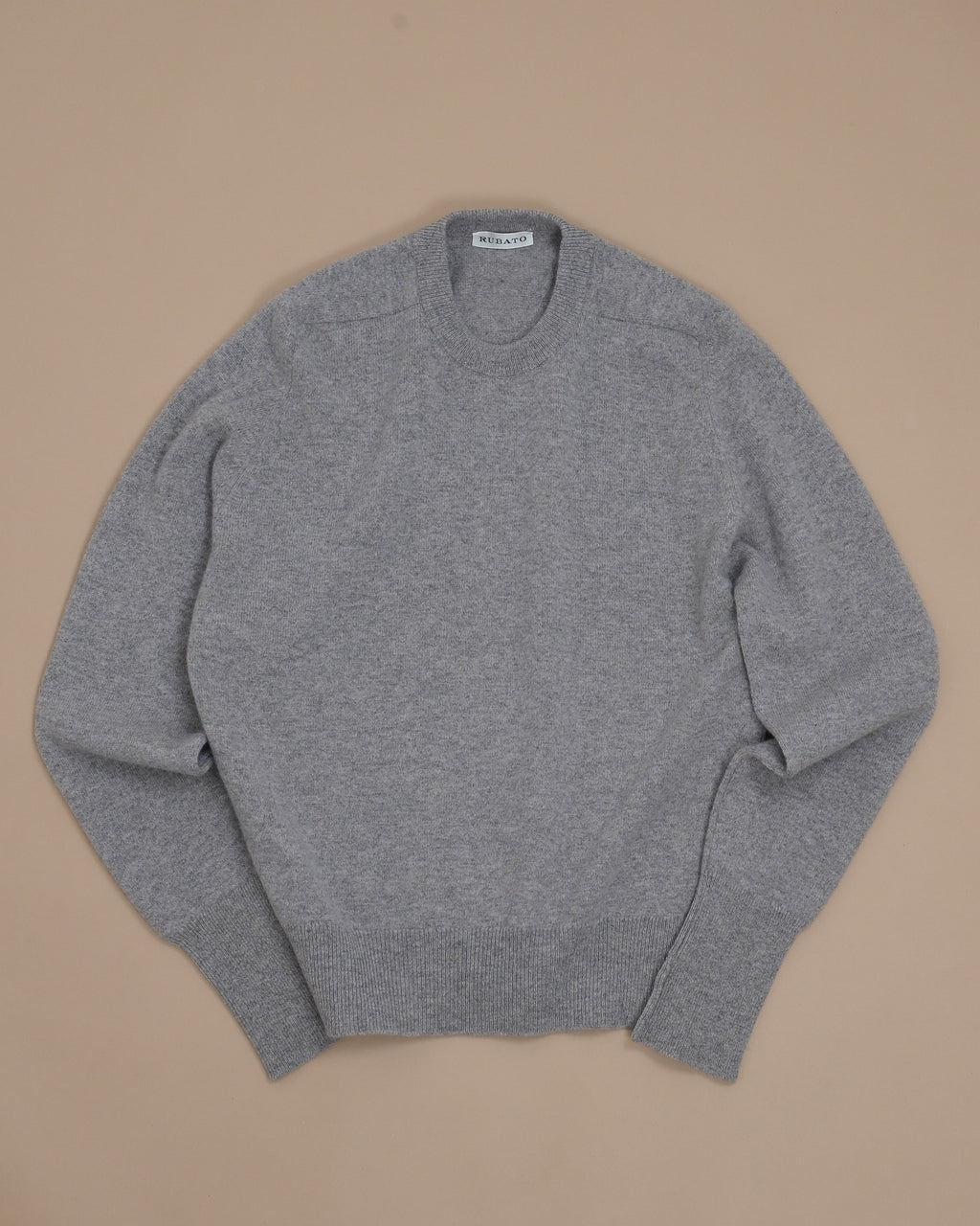 Stone Lambswool Standard Crewneck by Rubato