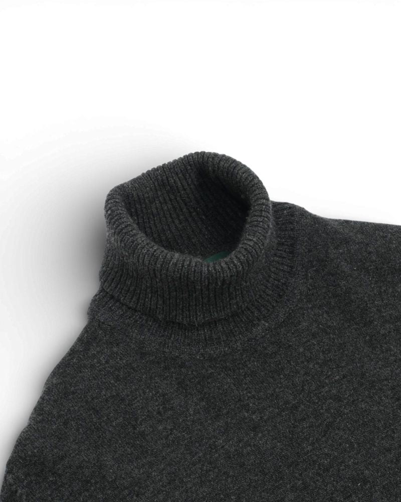 Charcoal Wool & Cashmere Rollneck