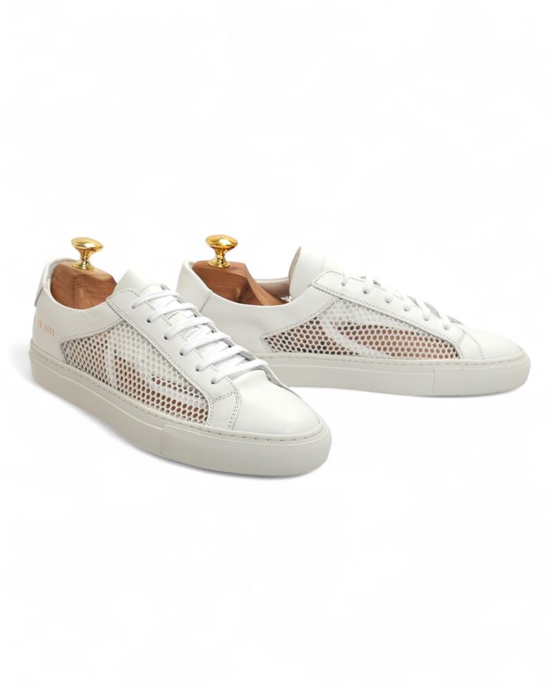 White Leather Achilles Summer Sneakers