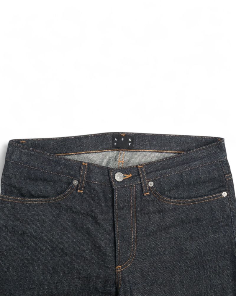 Blue 5-Pocket Raw Denim
