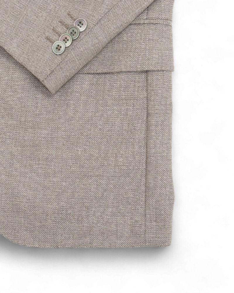 Light Taupe Pinpoint Sports Jacket