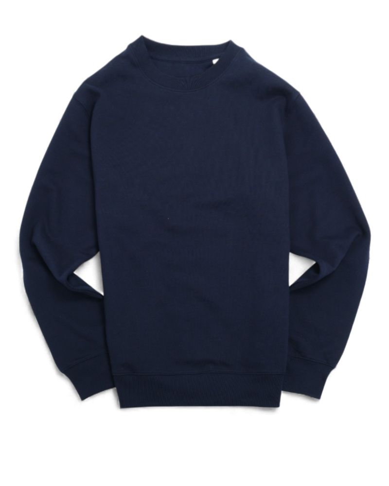 Navy Cotton Jersey Sweatshirt