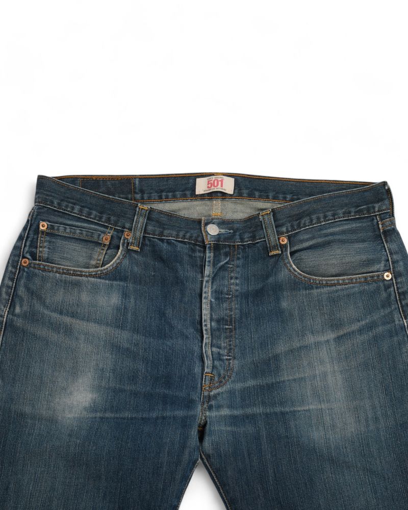 Blue High Rise 501 Jeans