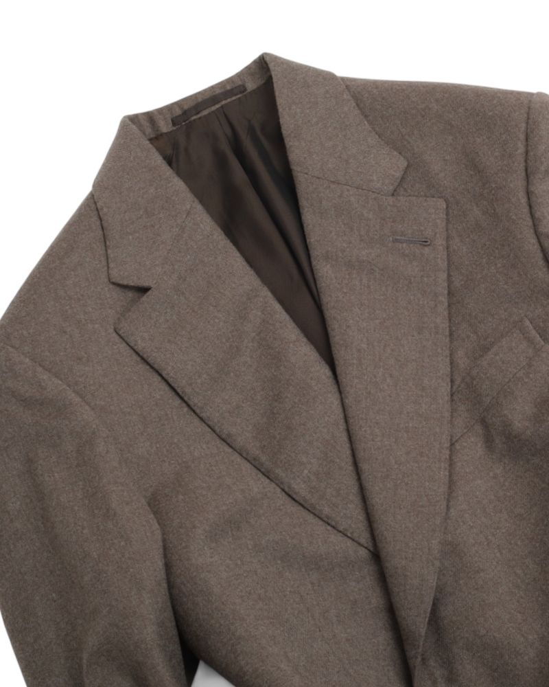 Taupe Worsted Twill Wool Sports Jacket
