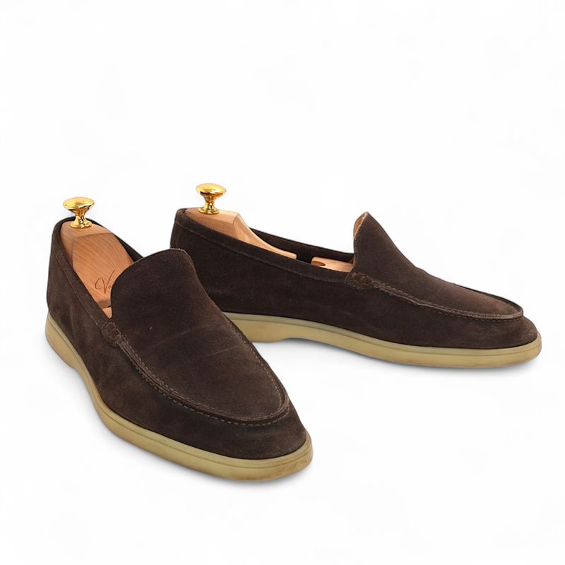 Chocolate Unlined Boat Loafer