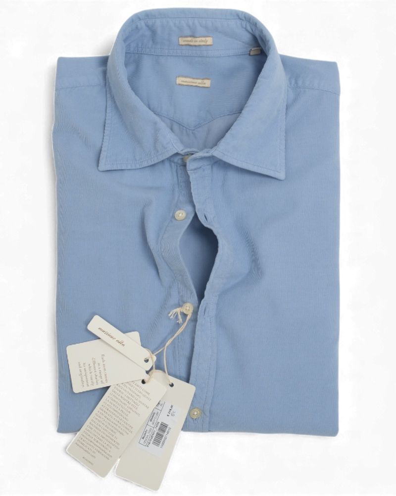 Pastel Blue Baby Cord Shirt