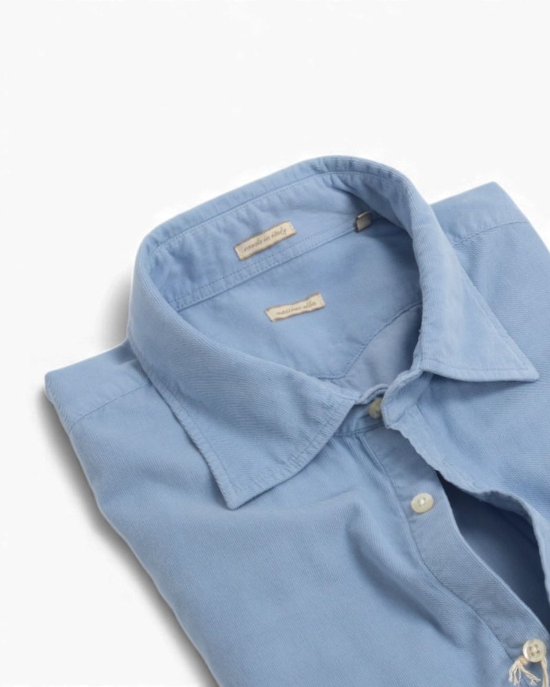 Pastel Blue Baby Cord Shirt