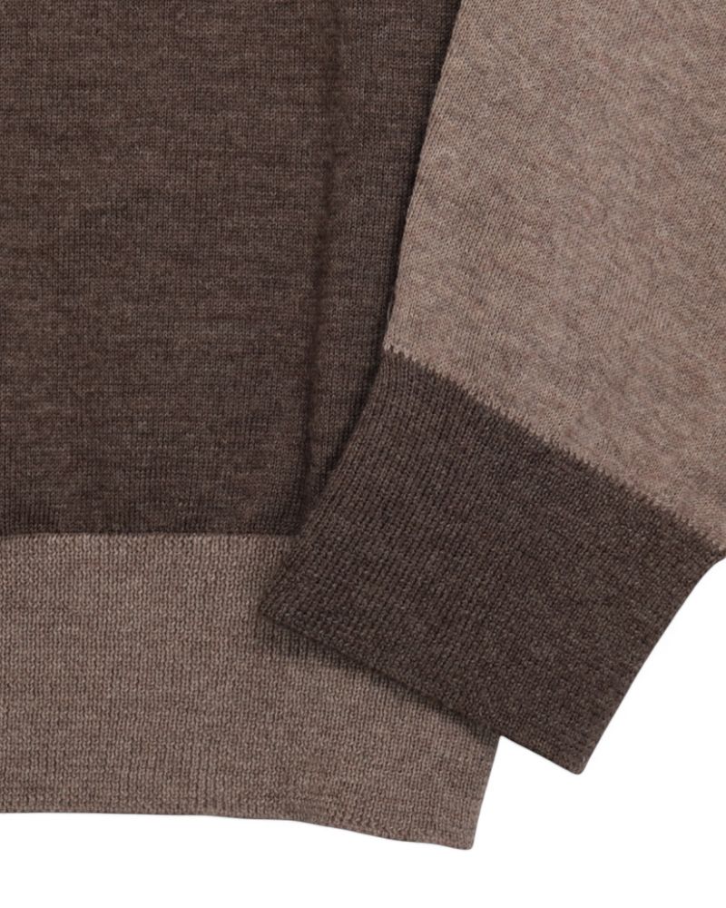 Taupe/Beige Merino Rollneck