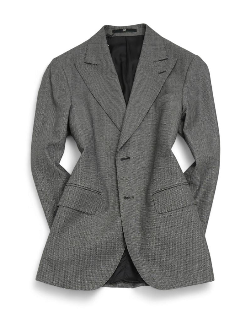 Grey Birdseye Wool Suit