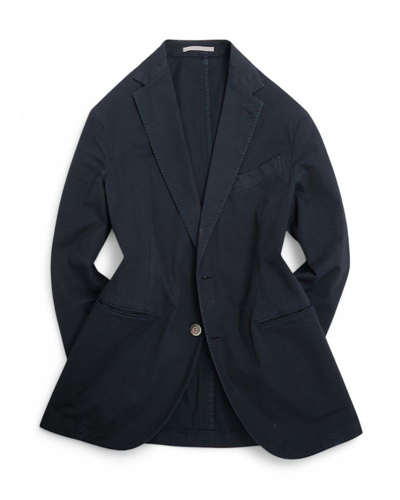 Navy Unconstructed Cotton Suit
