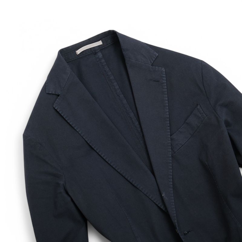 Navy Unconstructed Cotton Suit