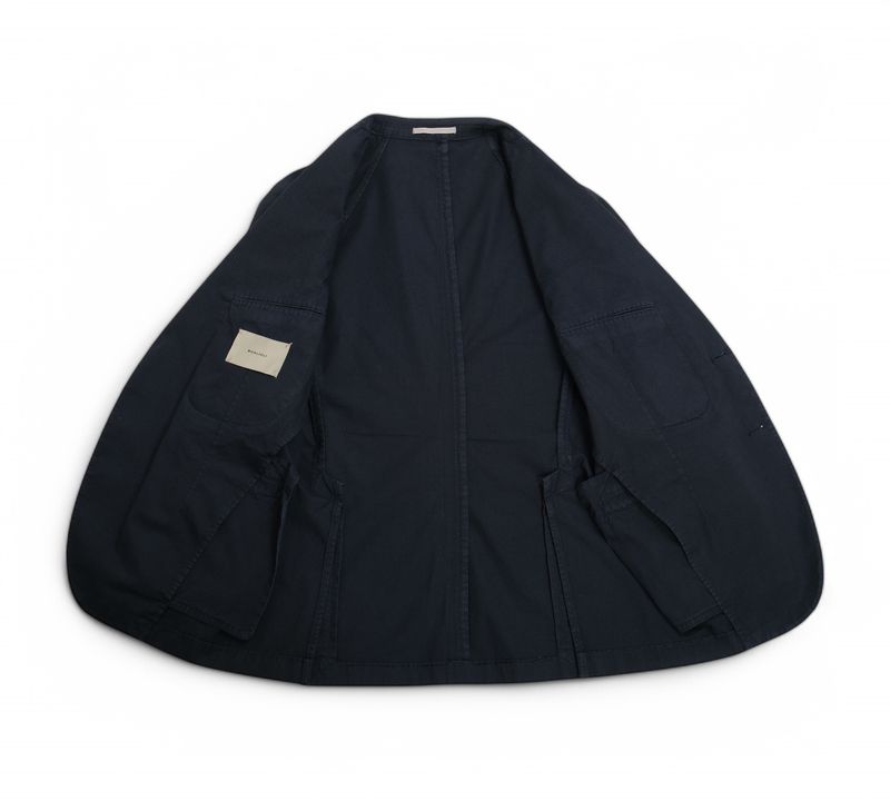 Navy Unconstructed Cotton Suit