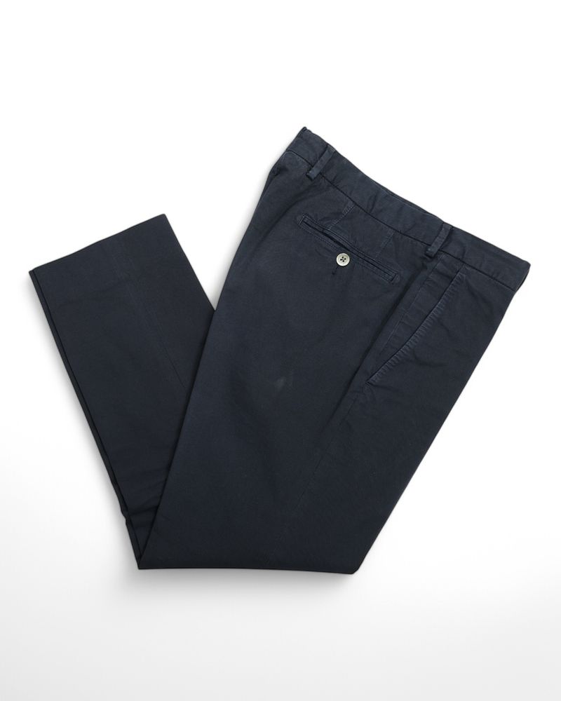 Navy Unconstructed Cotton Suit