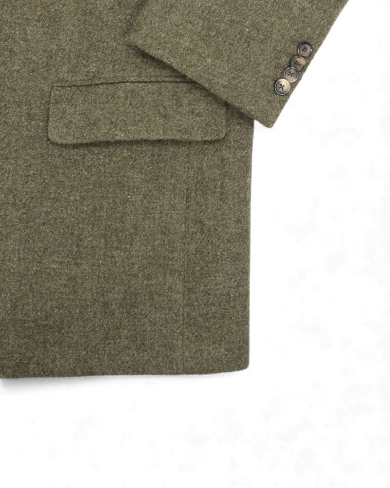 Dark Green Harris Tweed Sports Jacket