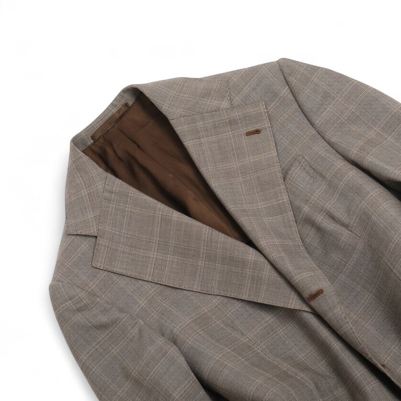 Grey/Beige Plaid Check Sports Jacket