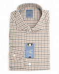 Brown/Grey Gingham Checked Flannel Shirt