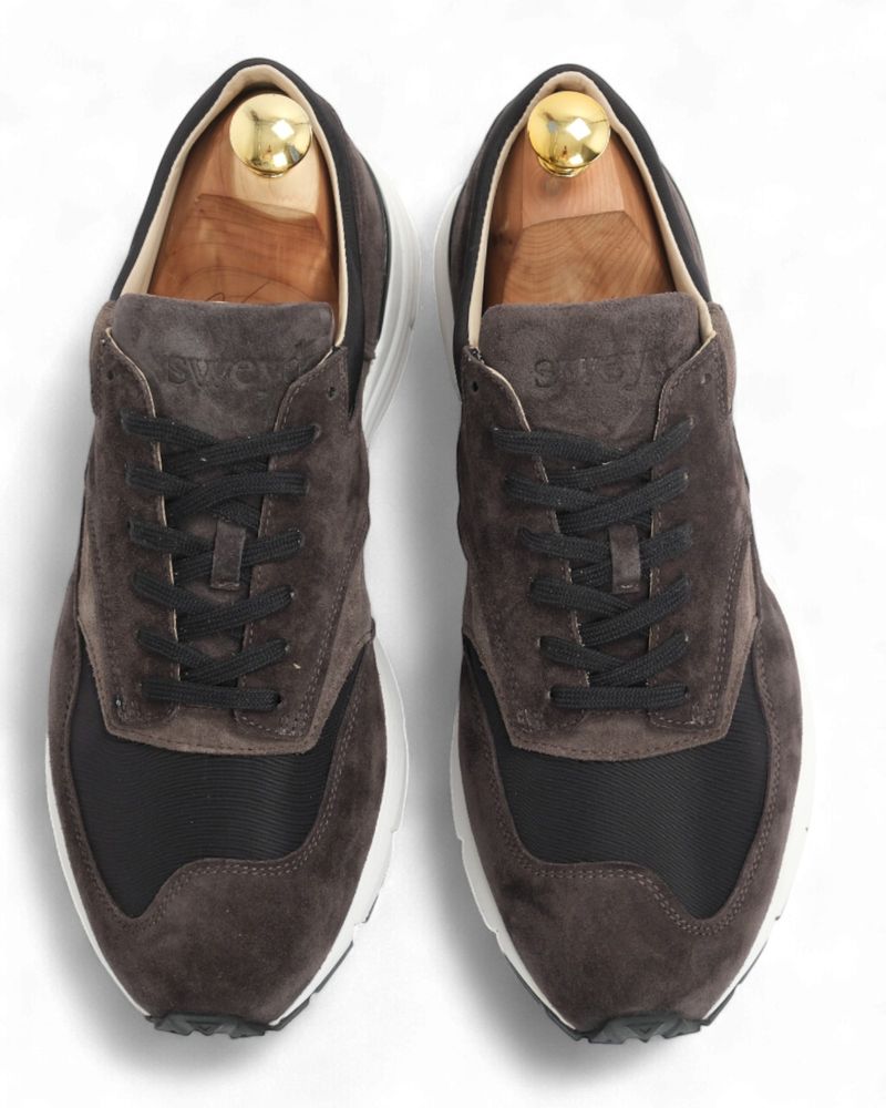 Faded Black Suede Way Running Sneakers