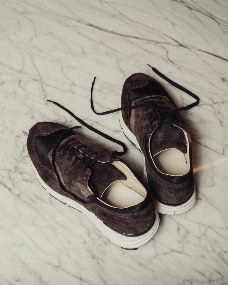 Faded Black Suede Way Running Sneakers