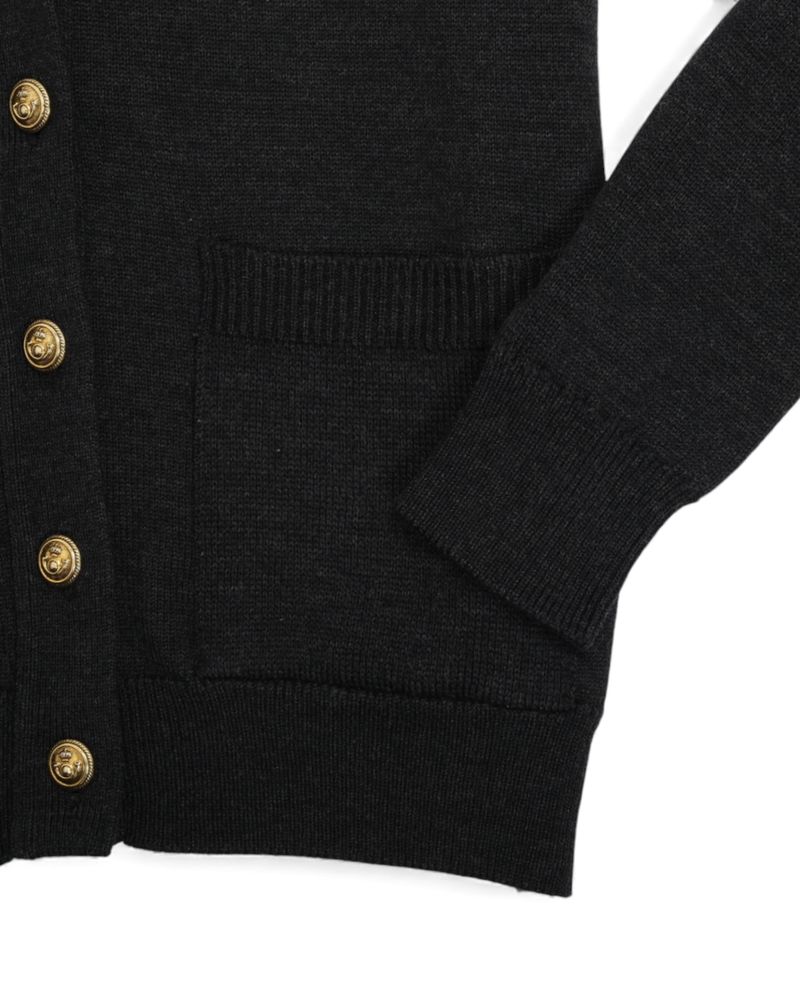 Dark Grey Lambswool Cardigan