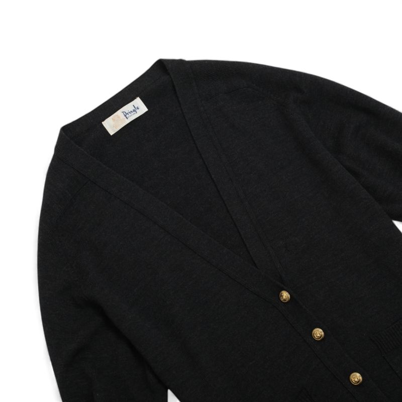 Dark Grey Lambswool Cardigan