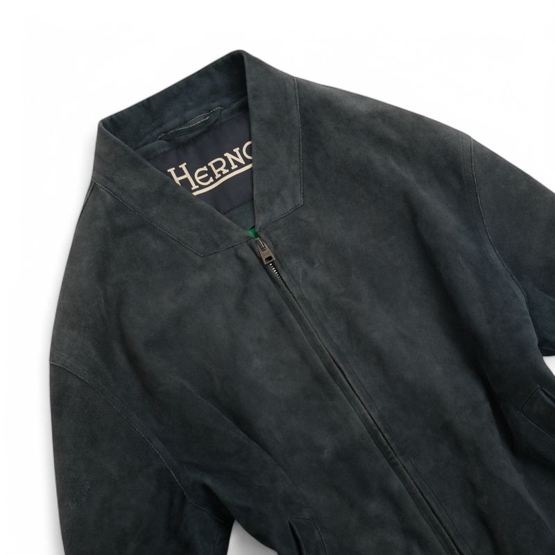 Navy Suede Bomber