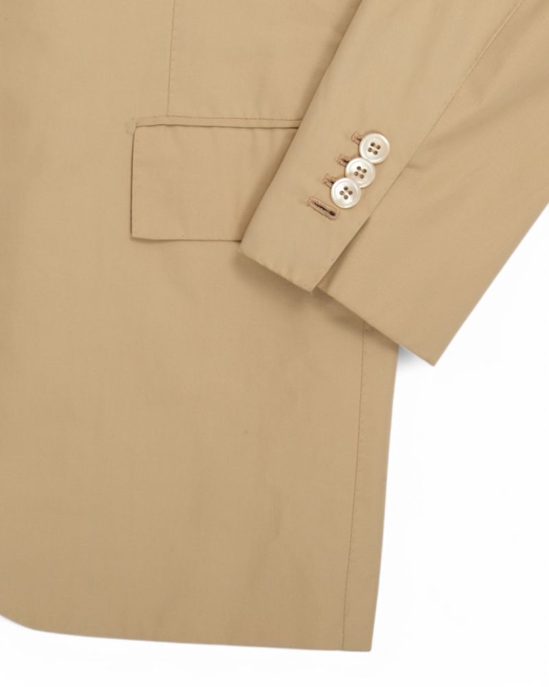Beige Cotton Sports Jacket