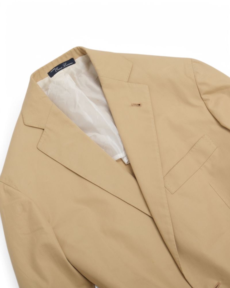 Beige Cotton Sports Jacket