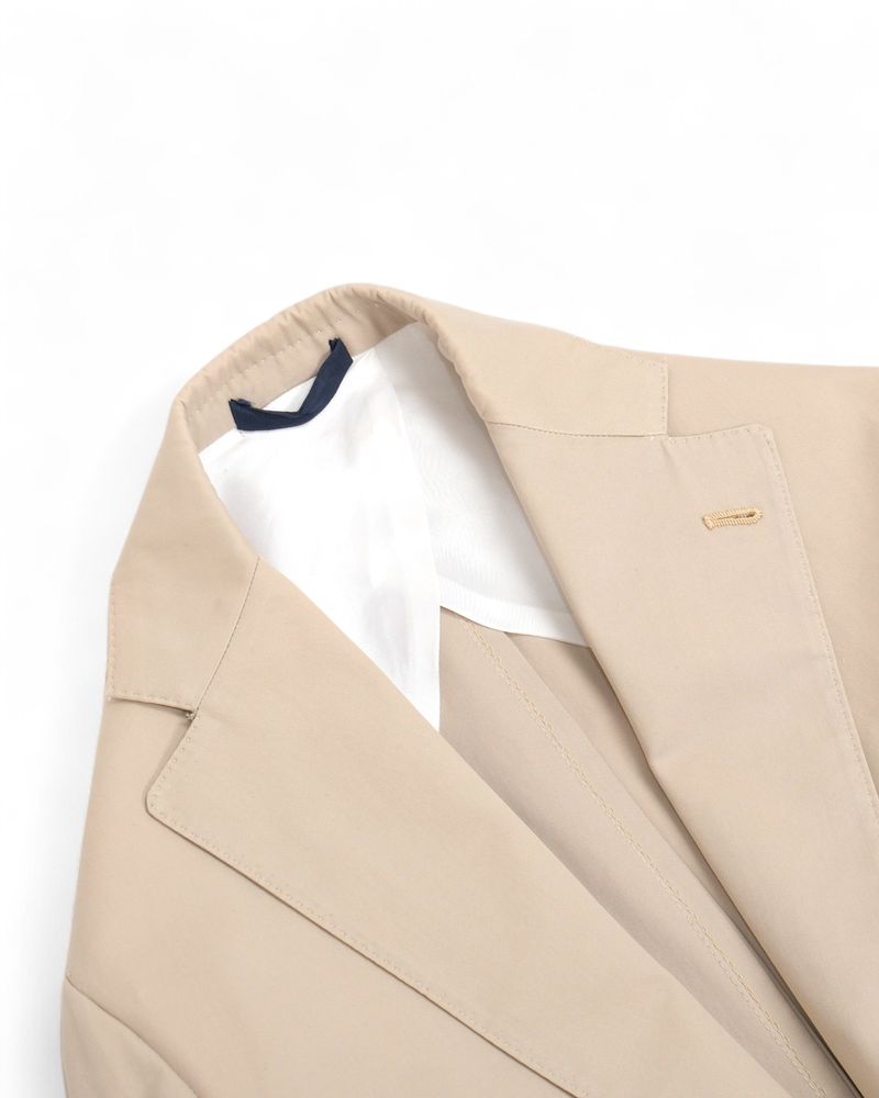 Light Beige Cotton Sports Jacket