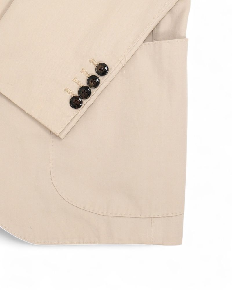Light Beige Cotton Sports Jacket