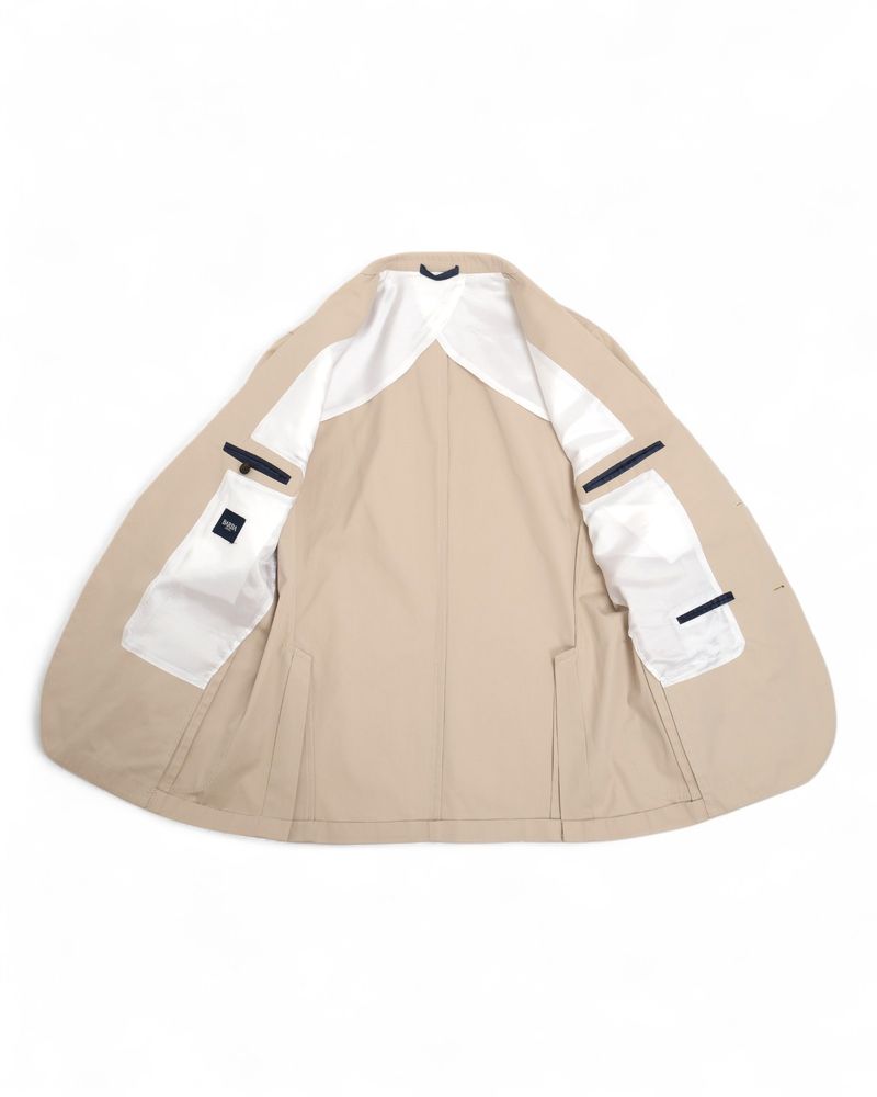 Light Beige Cotton Sports Jacket