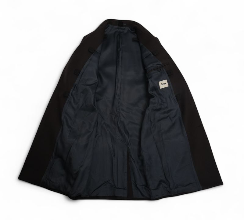 Midnight Blue Wool Overcoat