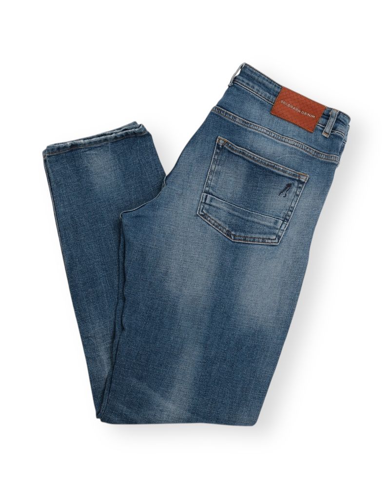 Faded Mid Wash Slim Fit Jeans