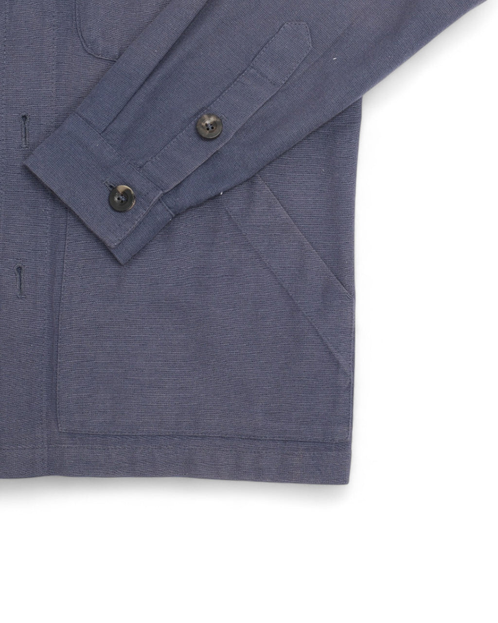 Mid Blue Cotton Workwear Overshirt