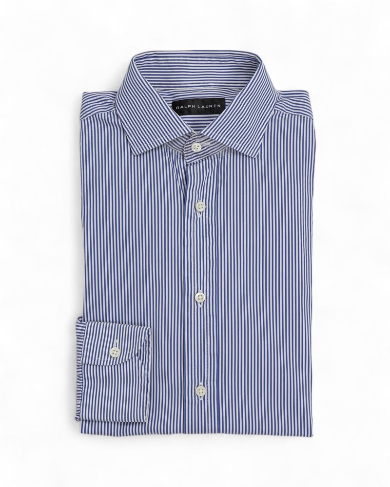 Blue/White Striped Poplin Shirt