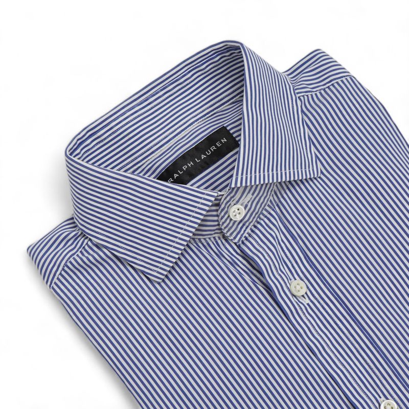 Blue/White Striped Poplin Shirt