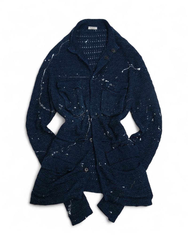 Navy Paint Splatter Cardigan