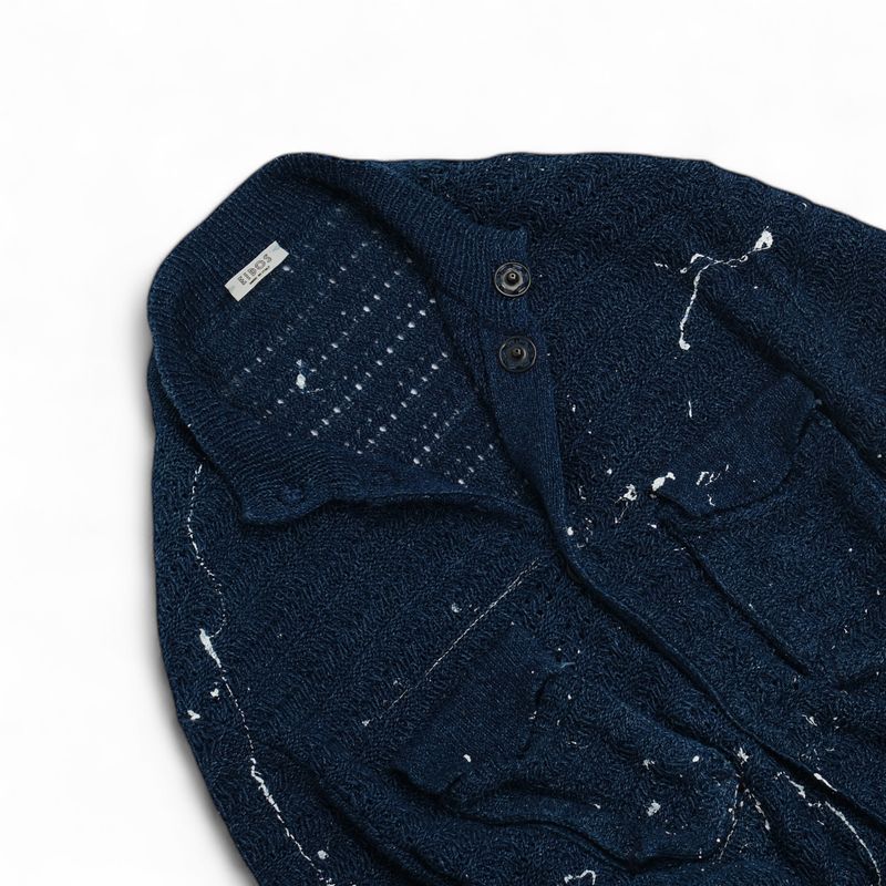 Navy Paint Splatter Cardigan