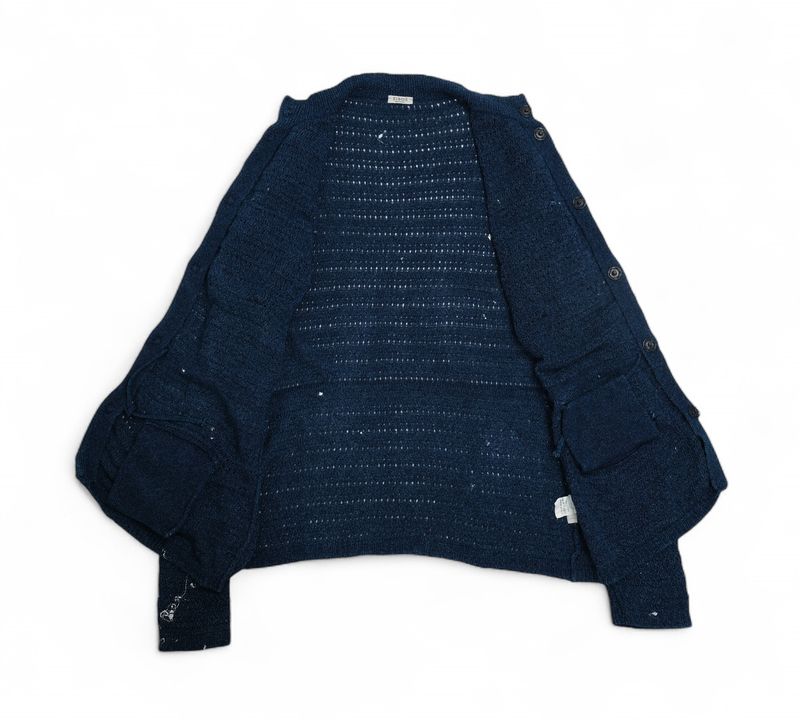 Navy Paint Splatter Cardigan