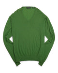 Green Cashmere V-Neck Knitwear