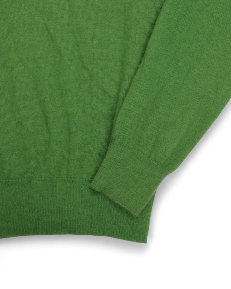 Green Cashmere V-Neck Knitwear